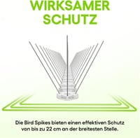 Anytime Garden Rozsdamentes Acél Galambriasztó Tüskék - 3m Hosszú Madárelhárító Rendszer - Egyszerű Összeszerelés - Időjárásálló Védelem Tet 3