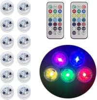Anzhen 12 db RGB LED vízalatti világítás távirányítóval, medence és akvárium lámpa 1