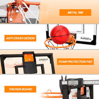 Anzmtosn Mini Kosárlabda Gyűrű Szett 23cm Fali Labdahálóval és Pumpával 4