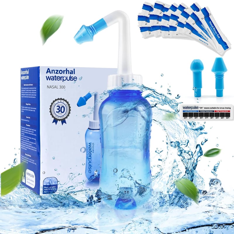 Anzorhal Neti Pot 300ml orrmosó készlet sóval és hőmérővel