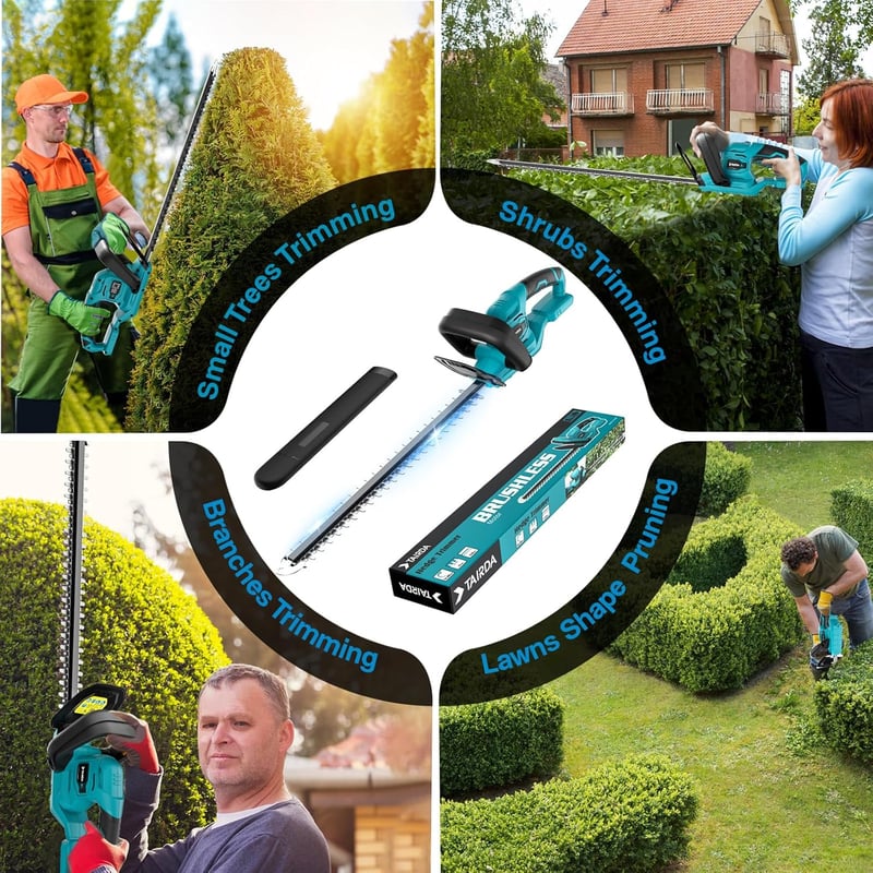 Anztek 18V Akkus Sövényvágó 22" Kétirányú Pengével Brushless Motor