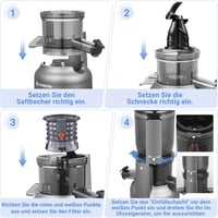 AOBOSI 250W Gyümölcs és Zöldség Centrifuga 103mm Nyílással 1.2L Szürke 7