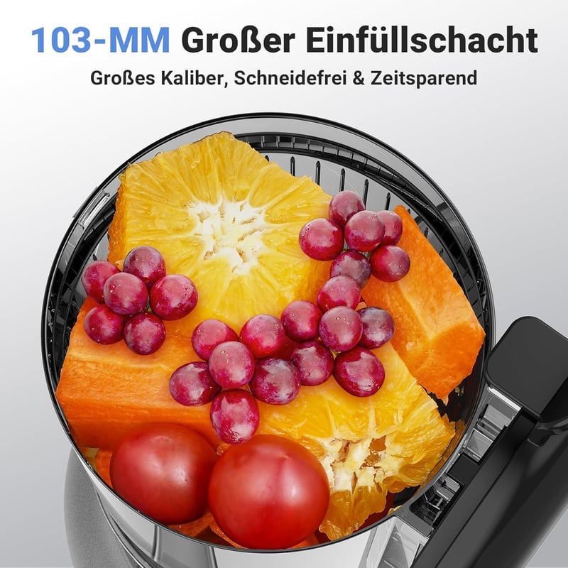 AOBOSI 250W Gyümölcs és Zöldség Centrifuga 103mm Nyílással 1.2L Szürke