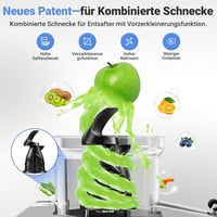 AOBOSI 250W Gyümölcs és Zöldség Centrifuga 103mm Nyílással 1.2L Szürke 5