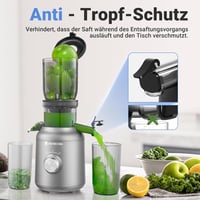 AOBOSI 250W Gyümölcs és Zöldség Centrifuga 103mm Nyílással 1.2L Szürke 8