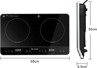 Aobosi Kétlemezes Indukciós Főzőlap 3500W Hőmérséklet Szabályozással és Időzítővel 7