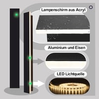AOEH 100 cm LED fali lámpa alumínium vízálló IP65 kültéri beltéri 6