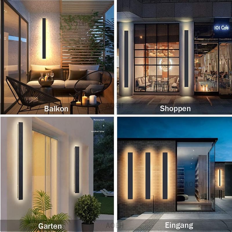 AOEH 100 cm LED fali lámpa alumínium vízálló IP65 kültéri beltéri