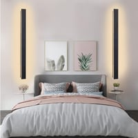 AOEH 115cm LED fali lámpa alumínium IP65 vízálló meleg fehér kültéri beltéri 8