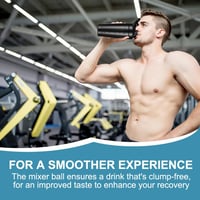 AOGOE Rozsdamentes Acél Protein Shaker 900ml - Sportos Fitnesz Palack Mérlegekkel, Szivárgásmentes BPA Mentes 7