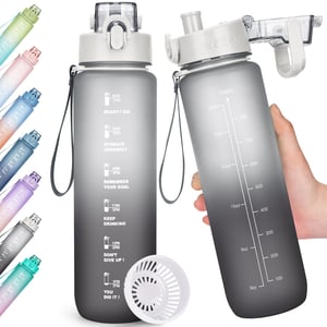 AOHAN Sportska boca 1L sa filterom, bez BPA – 3x boca (tamnoplava)