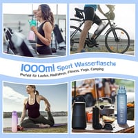 AOHAN Sportkulacs 1L BPA Mentes Szűrővel, Szivárgásmentes Ivópalack Sötétkék Színben Edzéshez Túrázáshoz Irodába 7