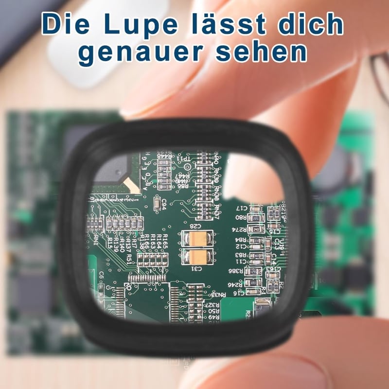 Aohcae fejpántos nagyító LED világítással, 2.0X-24.0X nagyítás, cserélhető lencse