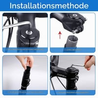 Înălțător de ghidon bicicletă Aohcae, 28,6 mm / 12×2,86 cm, adaptor pentru prelungirea gâtului furcii, pentru biciclete MTB, cursieră, oraș și e-bike, cu cheie hexagonală inclusă 4