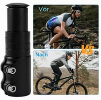 Înălțător de ghidon bicicletă Aohcae, 28,6 mm / 12×2,86 cm, adaptor pentru prelungirea gâtului furcii, pentru biciclete MTB, cursieră, oraș și e-bike, cu cheie hexagonală inclusă 3