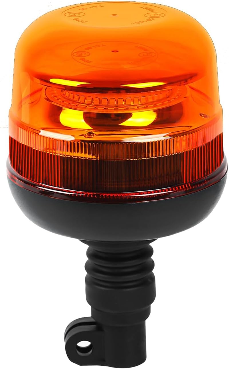 AOHEWEI Borostyánsárga LED Figyelmeztető Lámpa - 42 LED, 10 Villogási Mód, 12/24V - Mezőgazdasági Gépekhez, Teherautókhoz, Buszokhoz