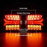 AOHEWEI LED Hátsó Lámpa Szett 12/24V - Vízálló Féklámpa Dinamikus Irányjelzővel és Rendszámvilágítással Utánfutókhoz, Lakókocsikhoz, Teherau 4
