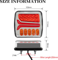 AOHEWEI LED Hátsó Lámpa Szett 12/24V - Vízálló Féklámpa Dinamikus Irányjelzővel és Rendszámvilágítással Utánfutókhoz, Lakókocsikhoz, Teherau 2
