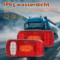 AOHEWEI LED sada zadných svetiel na príves 12V/24V vodotesné smerové, brzdové, cúvacie a hmlové svetlo s 13-pólovým konektorom a 5,5 m 5-žilovým káblom pre nákladné autá a karavany 5