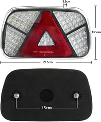 AOHEWEI Vízálló Hátsó Lámpa Szett 12V/24V - Irányjelző, Féklámpa, Tolatólámpa, Ködlámpa - 2db 30cm Kábellel Utánfutóhoz, Lakókocsihoz, Teher 4