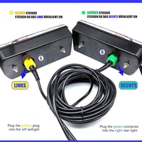 AOJO 13 pólusú LED utánfutó hátsó lámpa szett 5 m kábellel 12V 24V 7 funkció vízálló E jóváhagyott 3