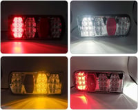 AOJO 13 pólusú LED utánfutó hátsó lámpa szett 5 m kábellel 12V 24V 7 funkció vízálló E jóváhagyott 2