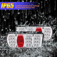 AOJO 13 pólusú LED utánfutó hátsó lámpa szett 5 m kábellel 12V 24V 7 funkció vízálló E jóváhagyott 6