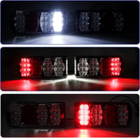 AOJO 13 pólusú LED utánfutó hátsó lámpa szett 5 m kábellel 12V 24V 7 funkció vízálló E jóváhagyott 5
