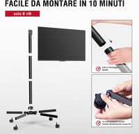 AOKCOS görgős TV állvány 32-65 colos TV-hez, dönthető, magasságállítható, max VESA 400x400 mm, 40 kg 4