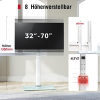 AOKCOS TV állvány 32-55-65-70 colos tévéhez, dönthető, forgó, magasságállítható, VESA 400x400, fehér 4