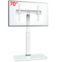 AOKCOS TV állvány padlóra, 32-70", dönthető, forgó, magasságállítható, max. VESA 400x400 mm - fehér 1