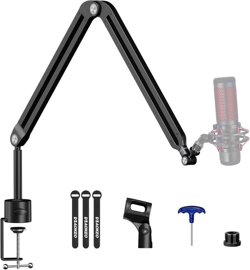 Aokeo AK-45 Mikrofon Állvány Blue Yeti, Snowball, HyperX QuadCast Kompatibilis