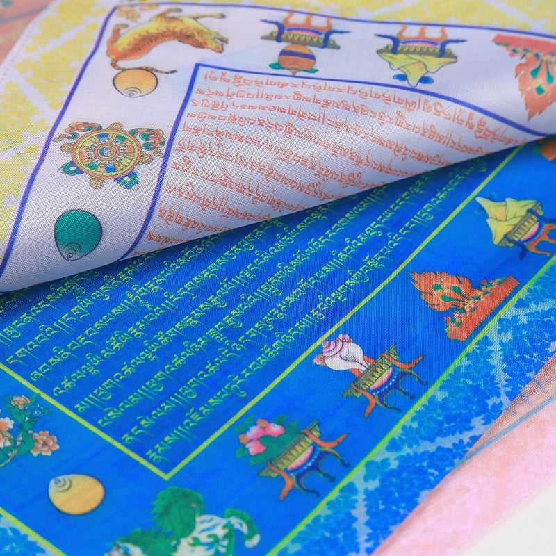 Aolamegs Tibeti Imaszalagok 40 db Szél Ló Lungta Meditációs Zászlók 28x35 cm - 40Ft,14" x 11"(4 Rolls with 40 Flags)