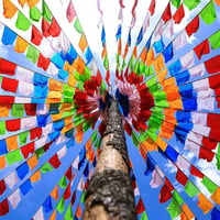 Aolamegs Tibeti Imaszalagok 40 db Szél Ló Lungta Meditációs Zászlók 28x35 cm - 40Ft,14" x 11"(4 Rolls with 40 Flags) 9