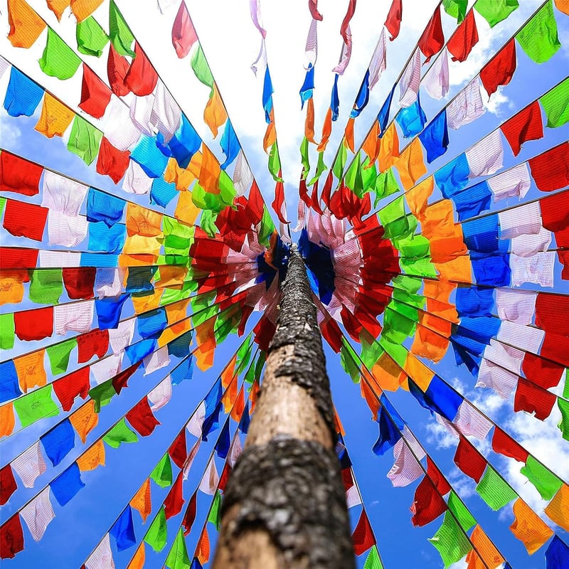 Aolamegs Tibeti Imaszalagok 40 db Szél Ló Lungta Meditációs Zászlók 28x35 cm - 40Ft,14" x 11"(4 Rolls with 40 Flags)