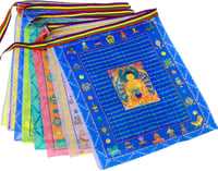 Aolamegs Tibeti Imaszalagok 40 db Szél Ló Lungta Meditációs Zászlók 28x35 cm - 40Ft,14" x 11"(4 Rolls with 40 Flags) 1
