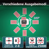 Aolawco 2az1-ben Automata Kártyakeverő és Osztó, 360° Forgó, Póker UNO Texas Hold'em 5