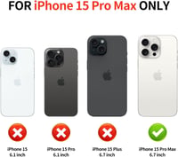 Aolcev iPhone 15 Pro Max kártyatartós tok (max. 4 kártya) kétréteges PC+TPU - fekete 2