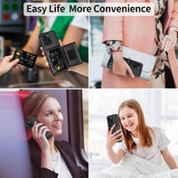 Aolcev iPhone 15 Pro Max kártyatartós tok (max. 4 kártya) kétréteges PC+TPU - fekete 9