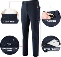 AOLI RAY Férfi Vízálló Termál Túranadrág Multizsebes Softshell Outdoor Nadrág 6