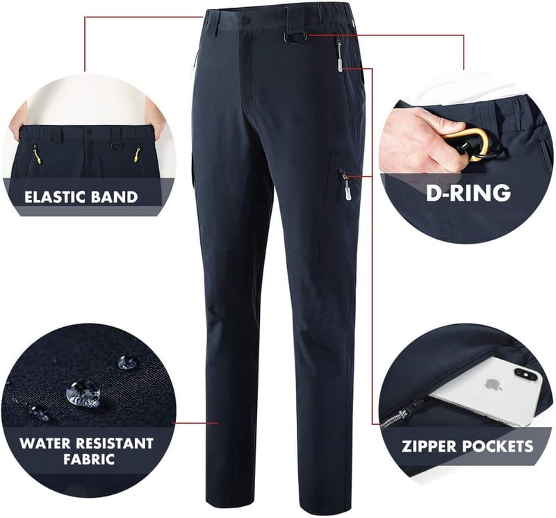 AOLI RAY Férfi Vízálló Termál Túranadrág Multizsebes Softshell Outdoor Nadrág