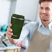 Aolieh Termikus Utazó Bögre 380ml Zöld - Rozsdamentes Acél, Szorítható Fedél 7