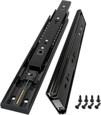AOLISHENG 300mm Soft Close Fiók Csúszka 45kg Teherbírás Golyóscsapágy Konyha Szekrény Fekete Pár 1