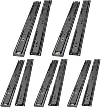AOLISHENG 5 pár (10 db) 600mm teljes kihúzású szoft záró fiók sín 45kg terhelhetőség 1