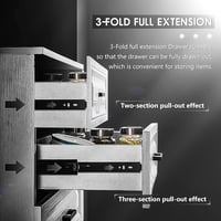AOLISHENG 450mm Teljes Kihúzású Fiók Sín 45kg Teherbírás Bútor Konyha 5 Pár 4