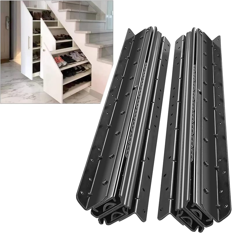 AOLISHENG 600mm Fiók Csúszó Sín Teljes Kihúzás 120kg Teherbírás Golyóscsapágy Fekete 2db
