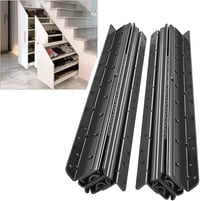 AOLISHENG 800mm Fiók Csúszórendszer 3 Részes Teljes Kihúzás 120kg Teherbírás Golyóscsapágy Fekete 1