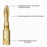 Aolso 24K pozlátený banánik 4,5 mm konektor pre reproduktory, HiFi zosilňovače, stereo prijímače, audio kábel, skrutkovací konektor, 4 ks 4