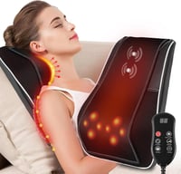 Aolso 3D nyakmasszázs melegítéssel, shiatsu hátmasszázs, vállmasszázs párna 1