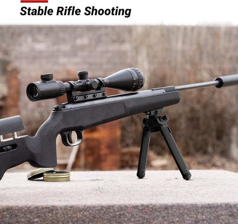 AOMEKIE Állítható Puska Bipodia Picatinny 20-22mm Forgó Támasz 18,6-27,3cm